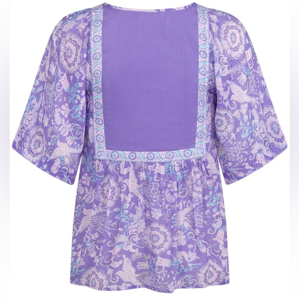 NWTS SPELL SANNAH SHORT SLEEVE BLOUSE (L) - Picture 8 of 12